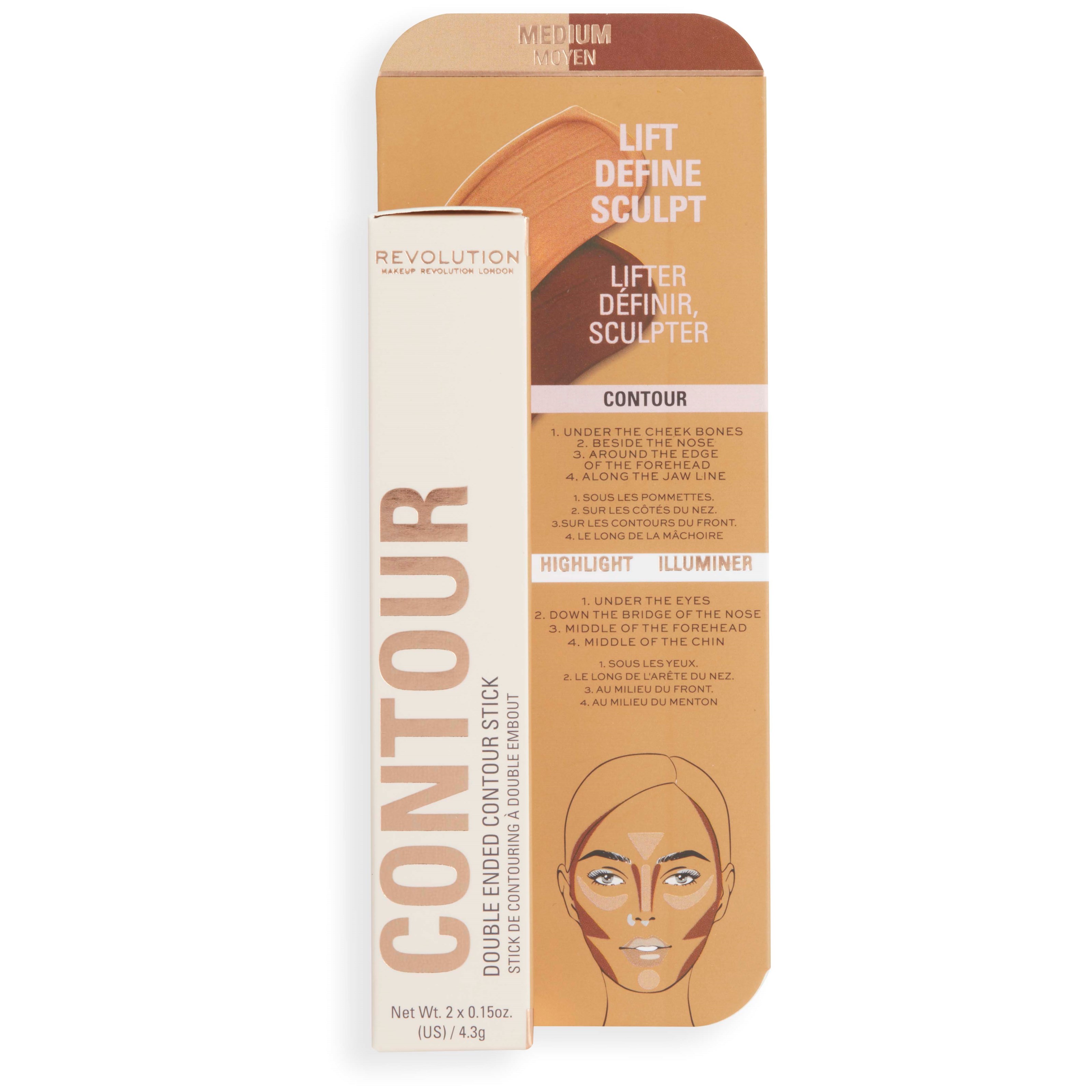 Revolution Beauty London Fast Base Contour Stick Medium (obrázok 3)