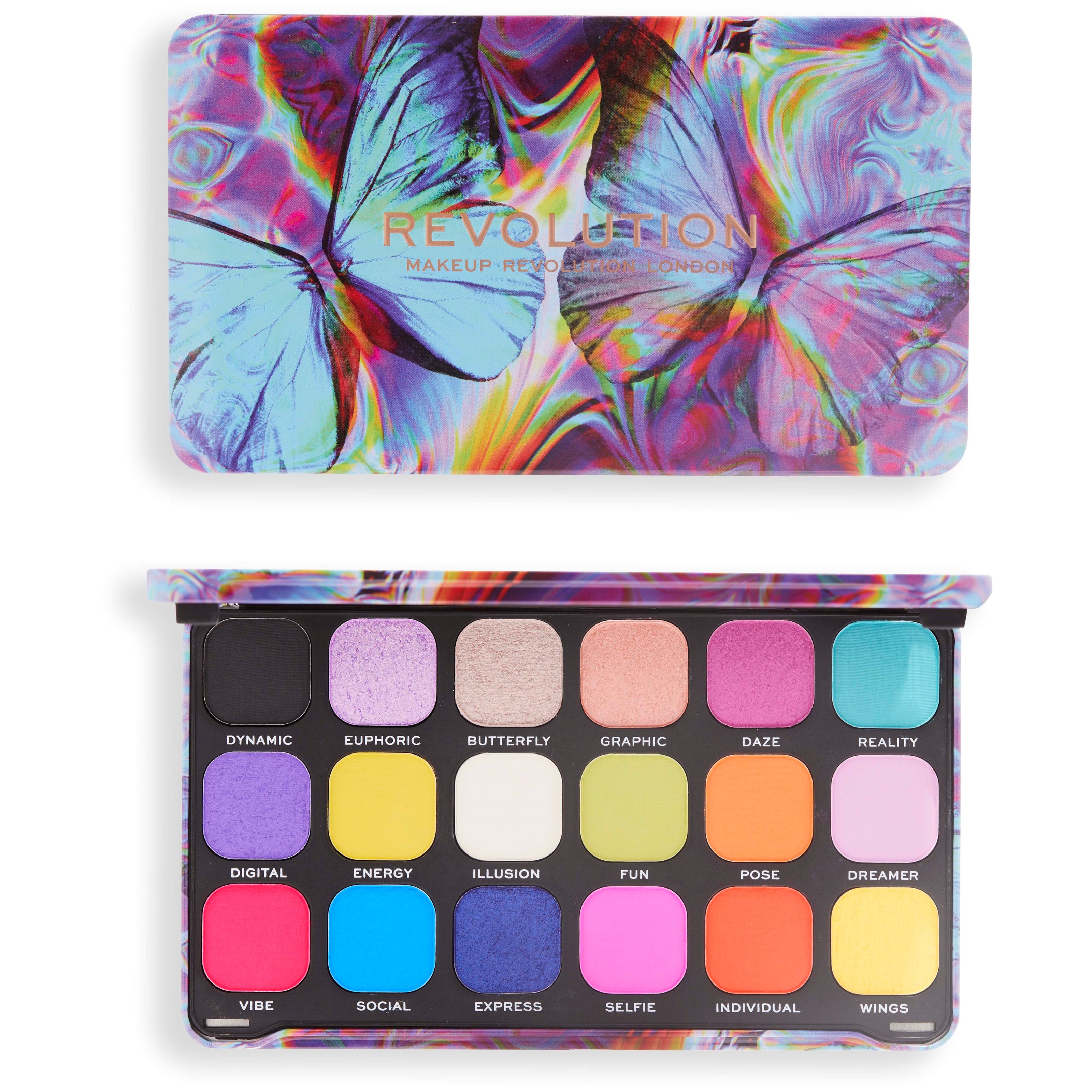 Alternativ bild 1 för Makeup Revolution Forever Flawless Shadow Palette Digi Butterfly