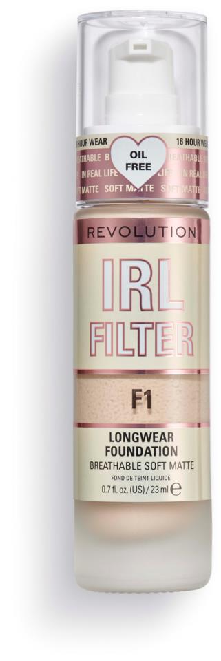 Makeup Revolution IRL Filter Longwear Foundation F1 23 ml