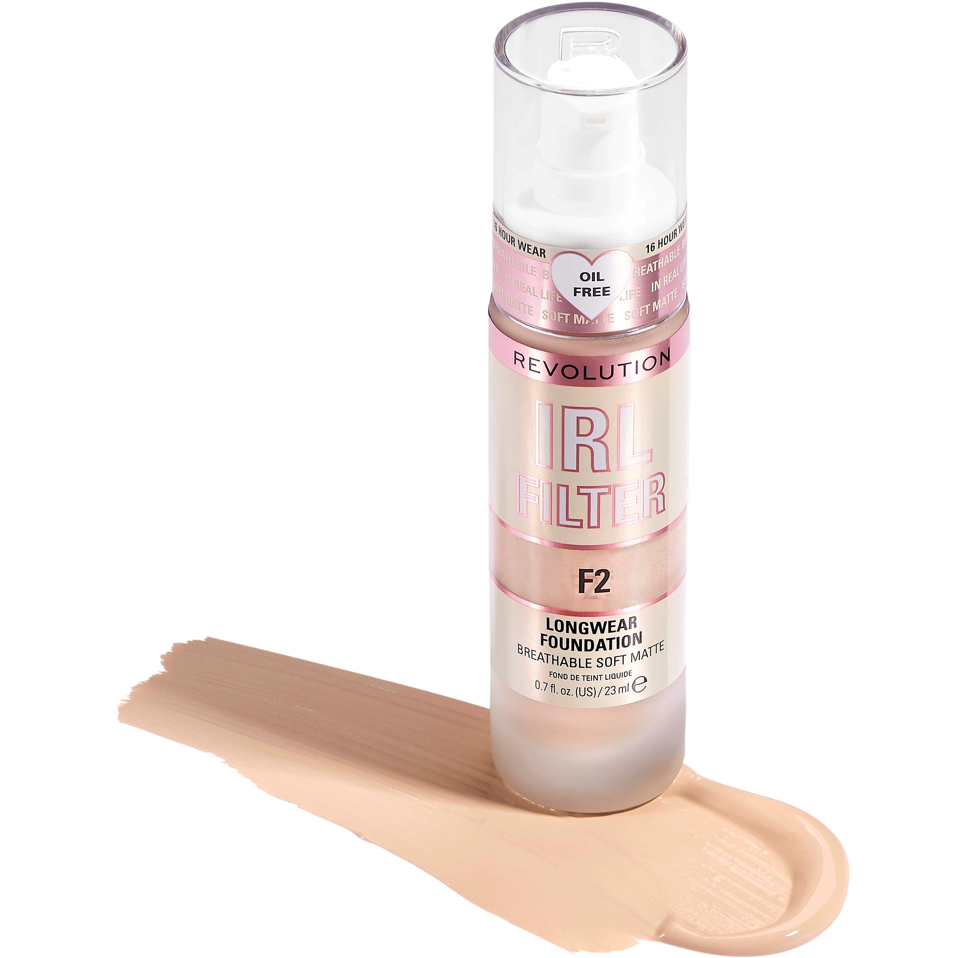 Revolution Beauty London IRL Filter Longwear Foundation F2 (obrázok 4)