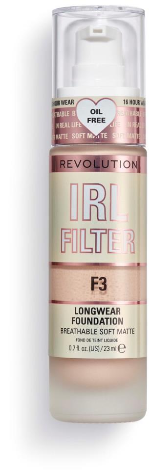 Makeup Revolution IRL Filter Longwear Foundation F3 23 ml
