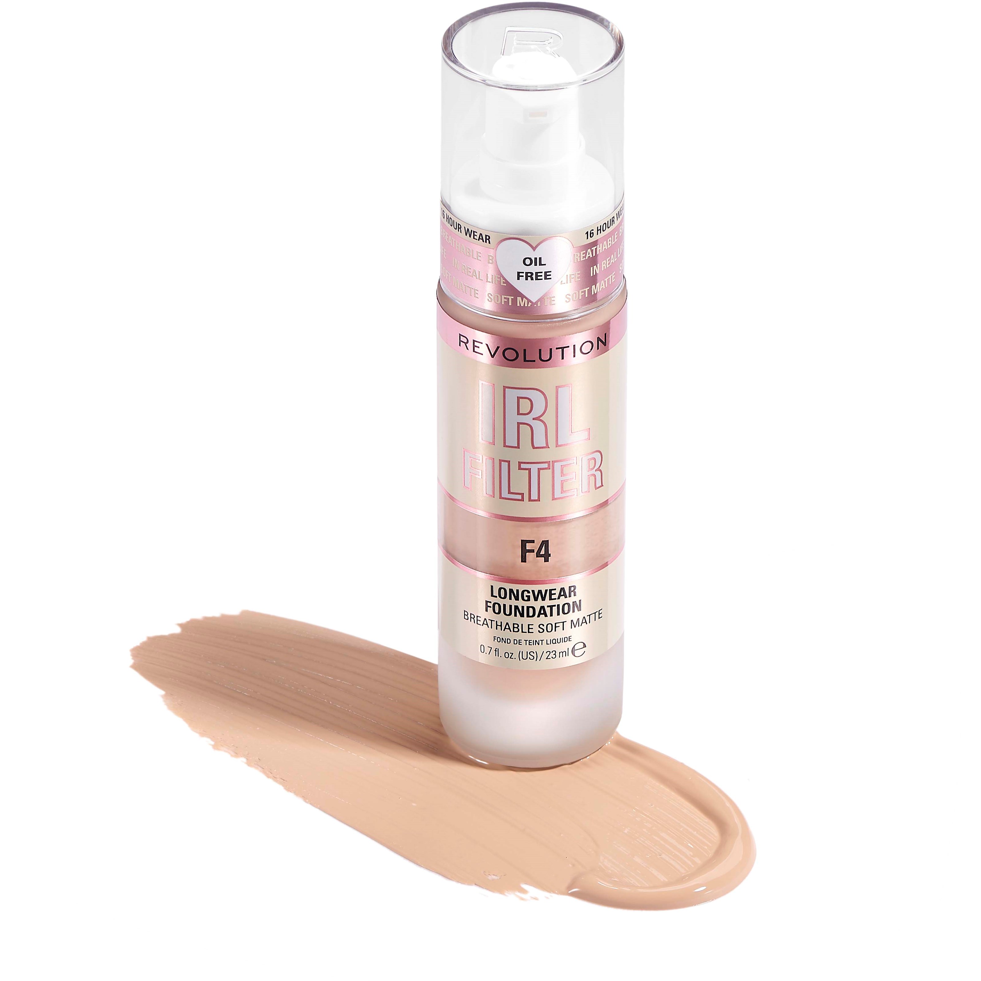 Revolution Beauty London IRL Filter Longwear Foundation F4 (obrázok 4)