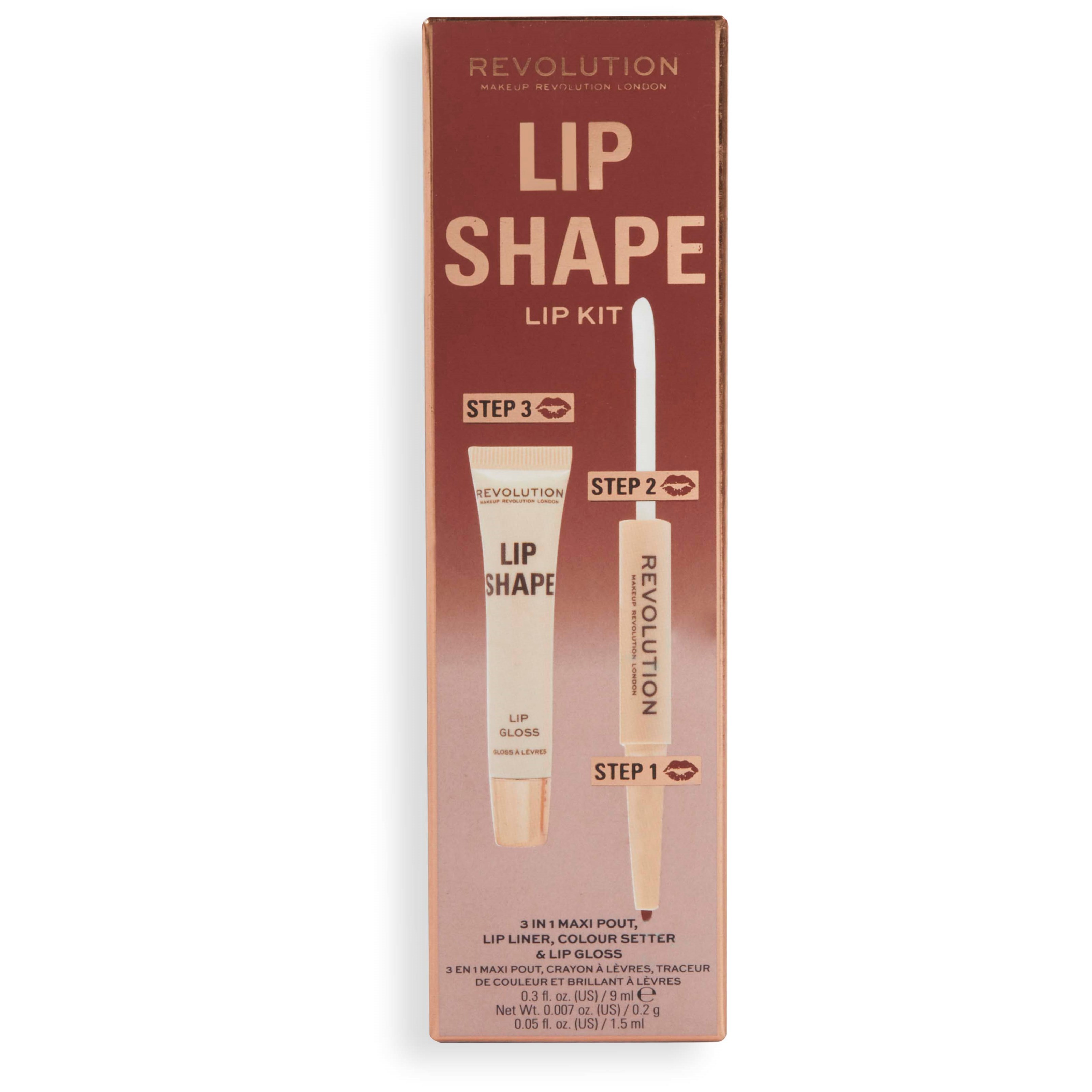 Revolution Beauty London Lip Shape Kit Brown Nude (obrázok 4)