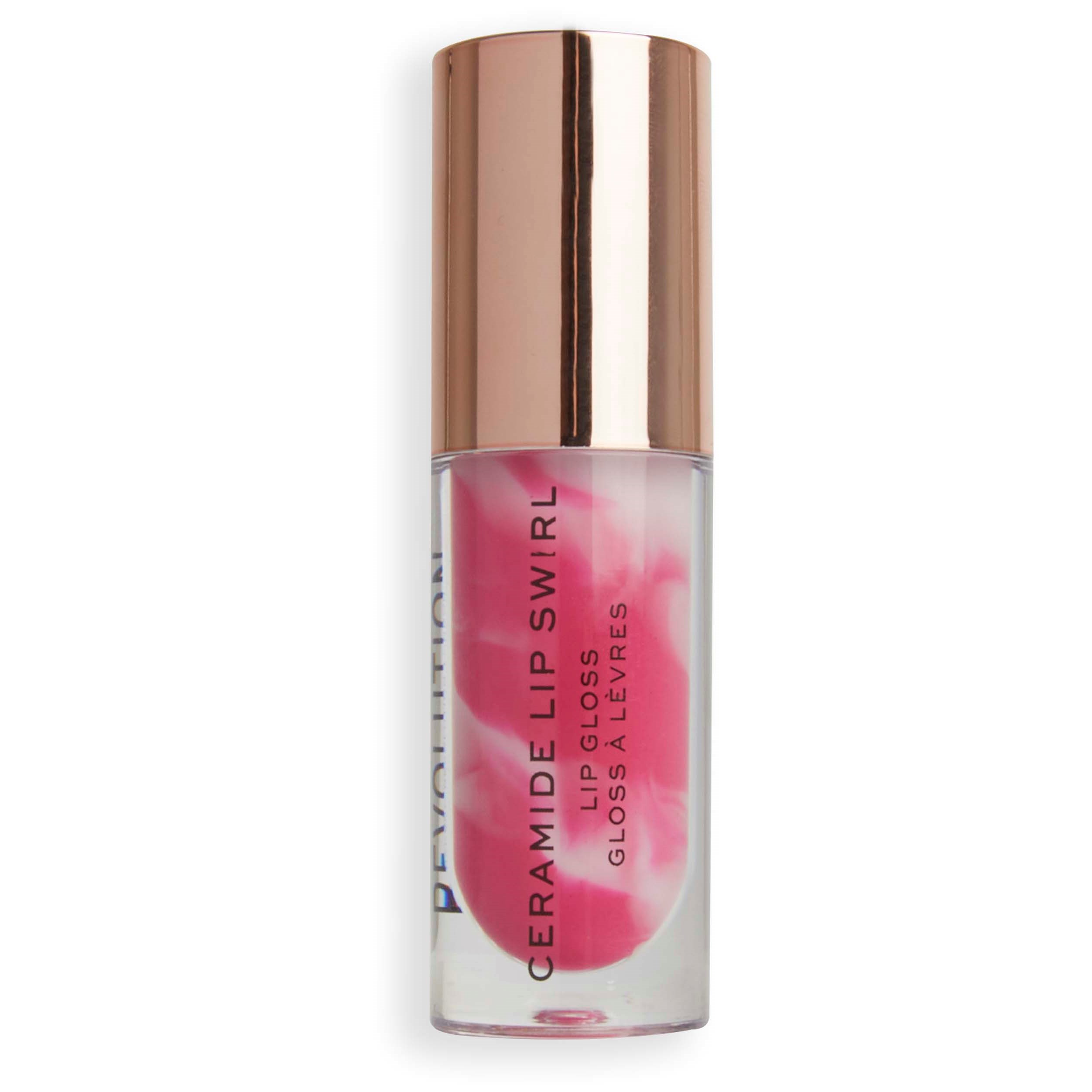 Läs mer om Makeup Revolution Lip Swirl Ceramide Gloss Berry Pink