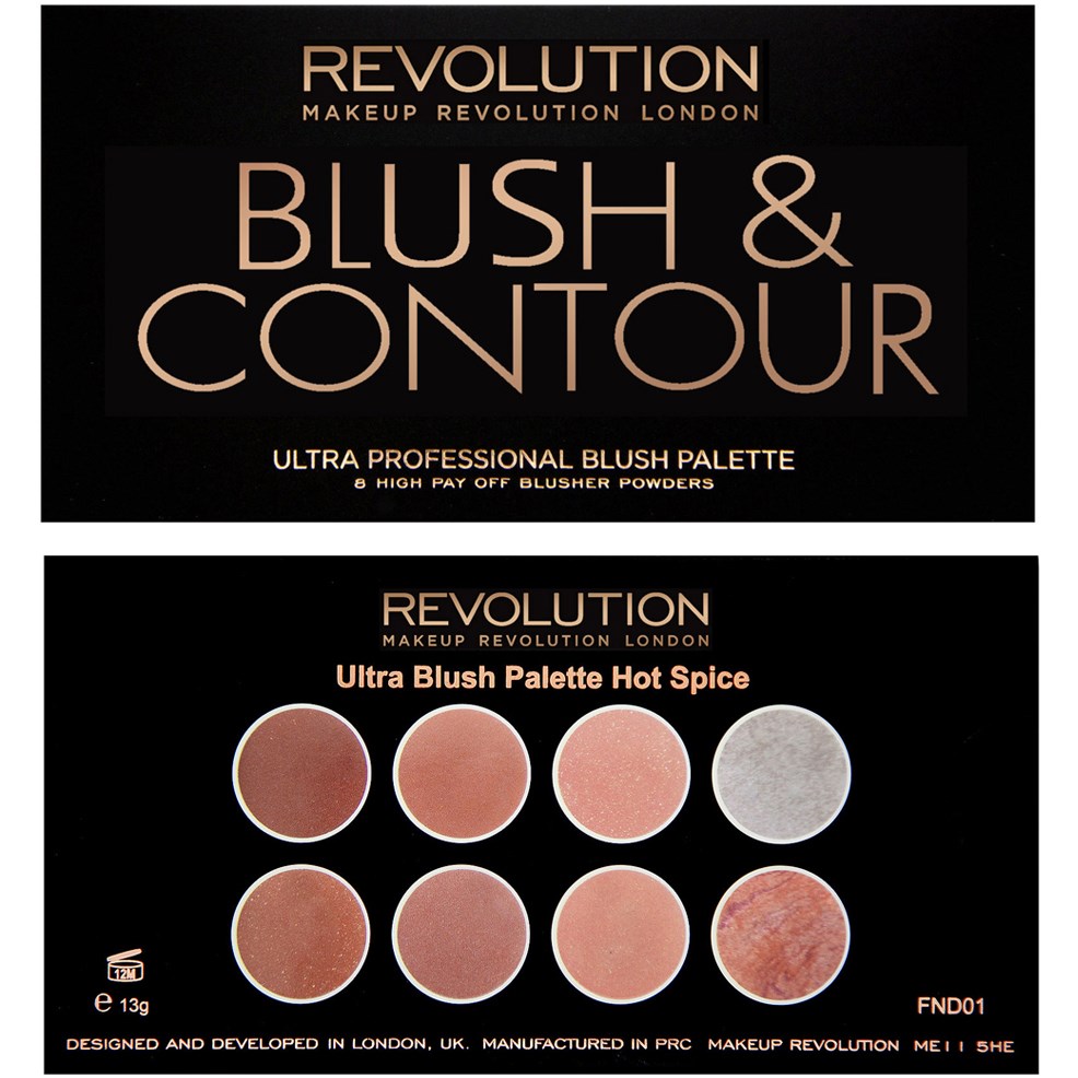 Revolution Beauty London Makup Revolution Ultra Blush Palette Hot Spic (obrázok 3)