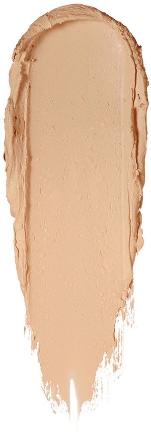 Ett beige-smink med ruffiga kanter på vit bakgrund, liknar makeup eller färg.