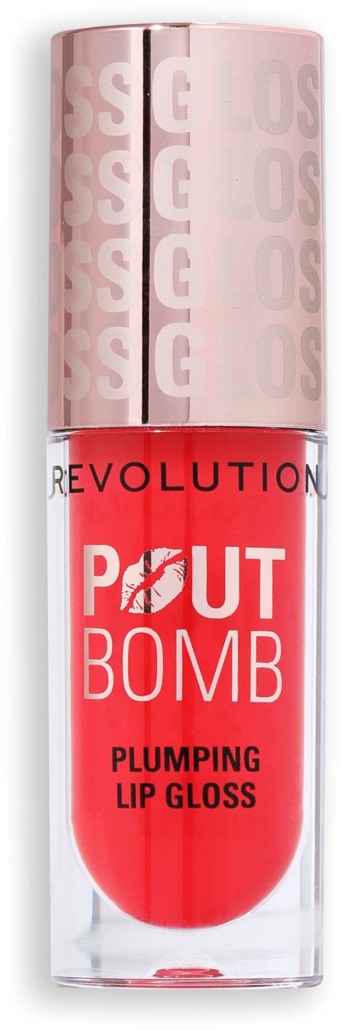 Revolution Beauty London Pout Bomb Plumping Gloss Cherry Sheer Red