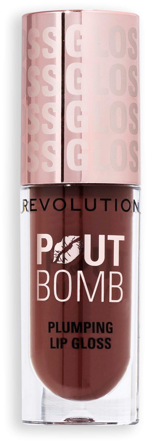Revolution Beauty London Pout Bomb Plumping Gloss Espresso Cool Nude