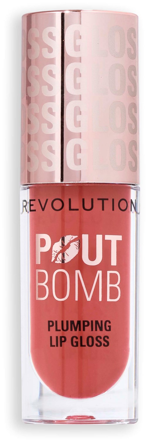 Revolution Beauty London Pout Bomb Plumping Gloss Melba Warm Peach