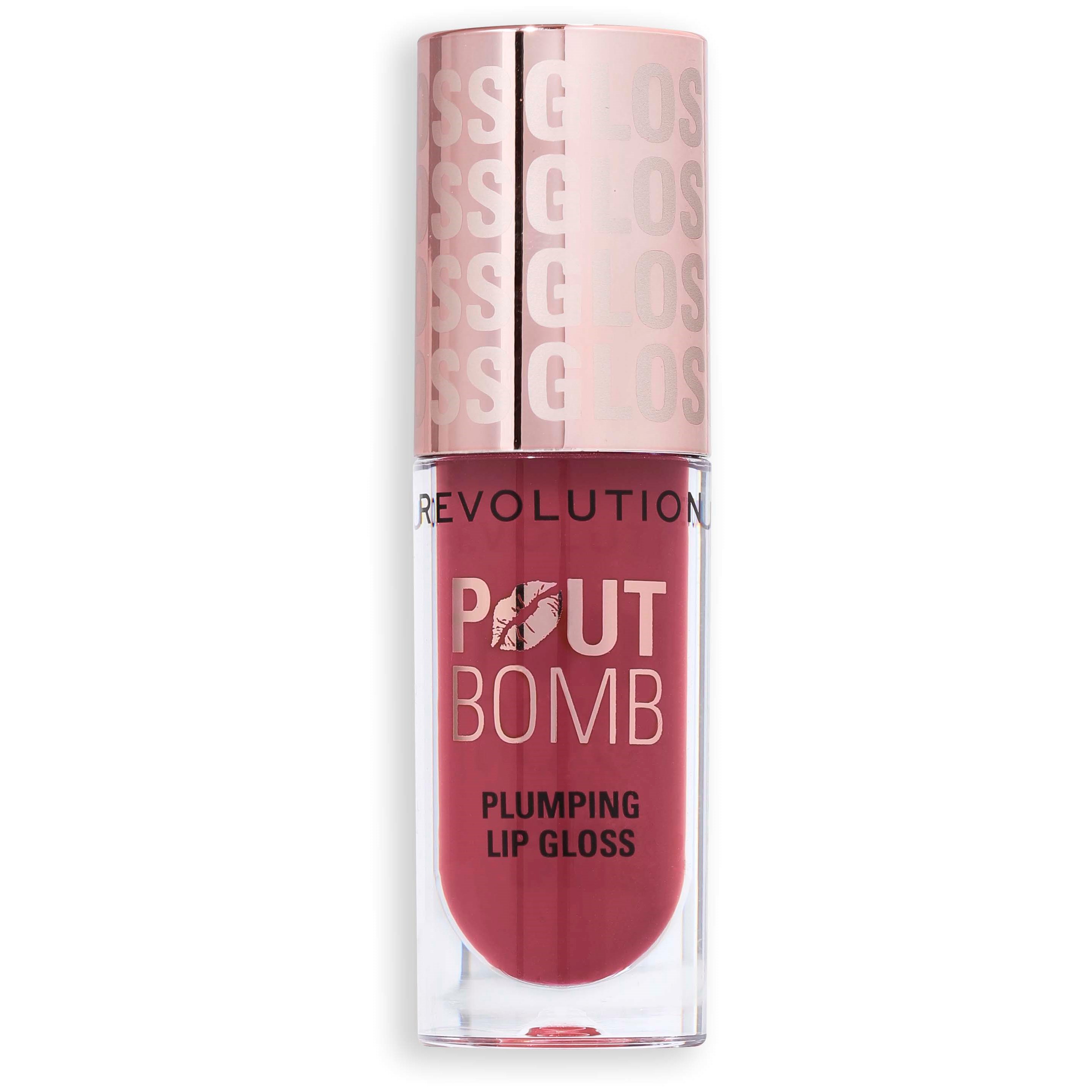 Revolution Beauty London Pout Bomb Plumping Gloss Wild Mauve Pink