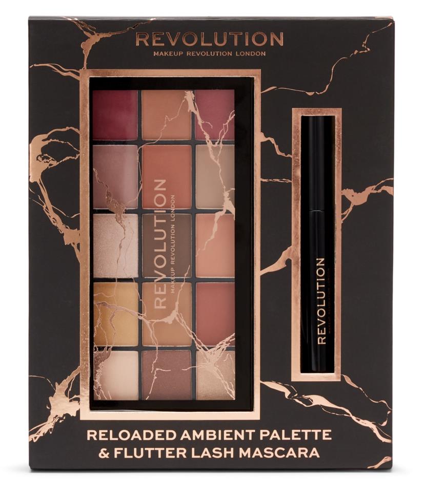 Makeup Revolution Reloaded Ambient Palette & Flutter Lash Mascara Set