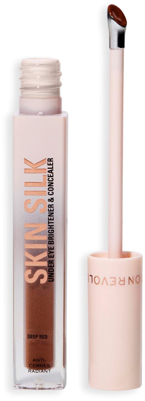 Revolution Beauty London Skin Silk Radiant Serum Under Eye Brightener & Concealer Deep Red