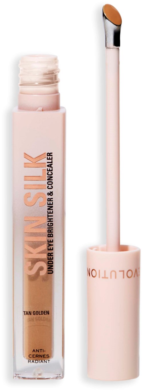 Ein Lippenstift mit langem Applikatorstab, beschriftet 'Skin Silk' für die Unter-Augen-Aufhellung und Concealer.