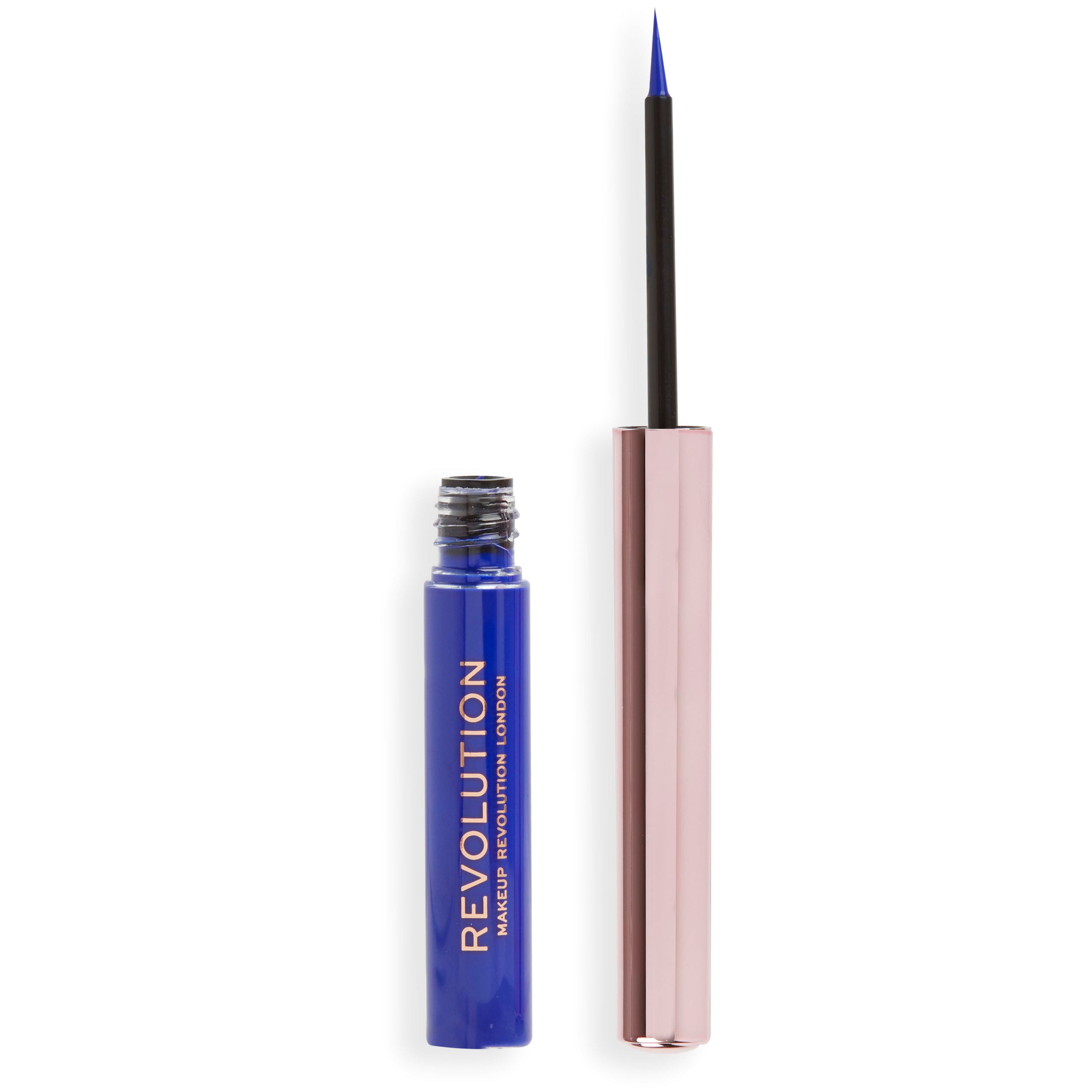 Läs mer om Makeup Revolution Super Flick Liquid Eyeliner Blue