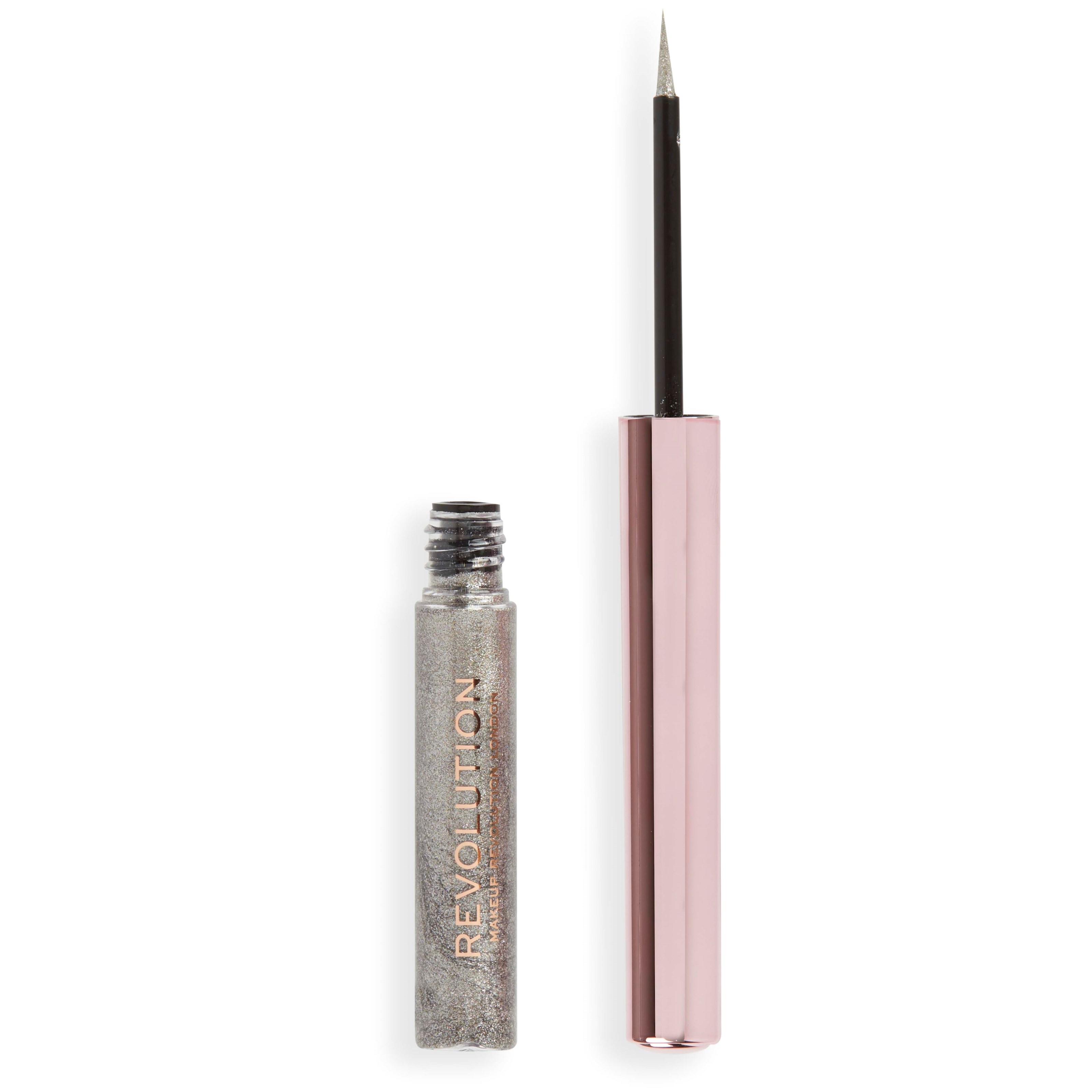 Läs mer om Makeup Revolution Super Flick Liquid Eyeliner Silver