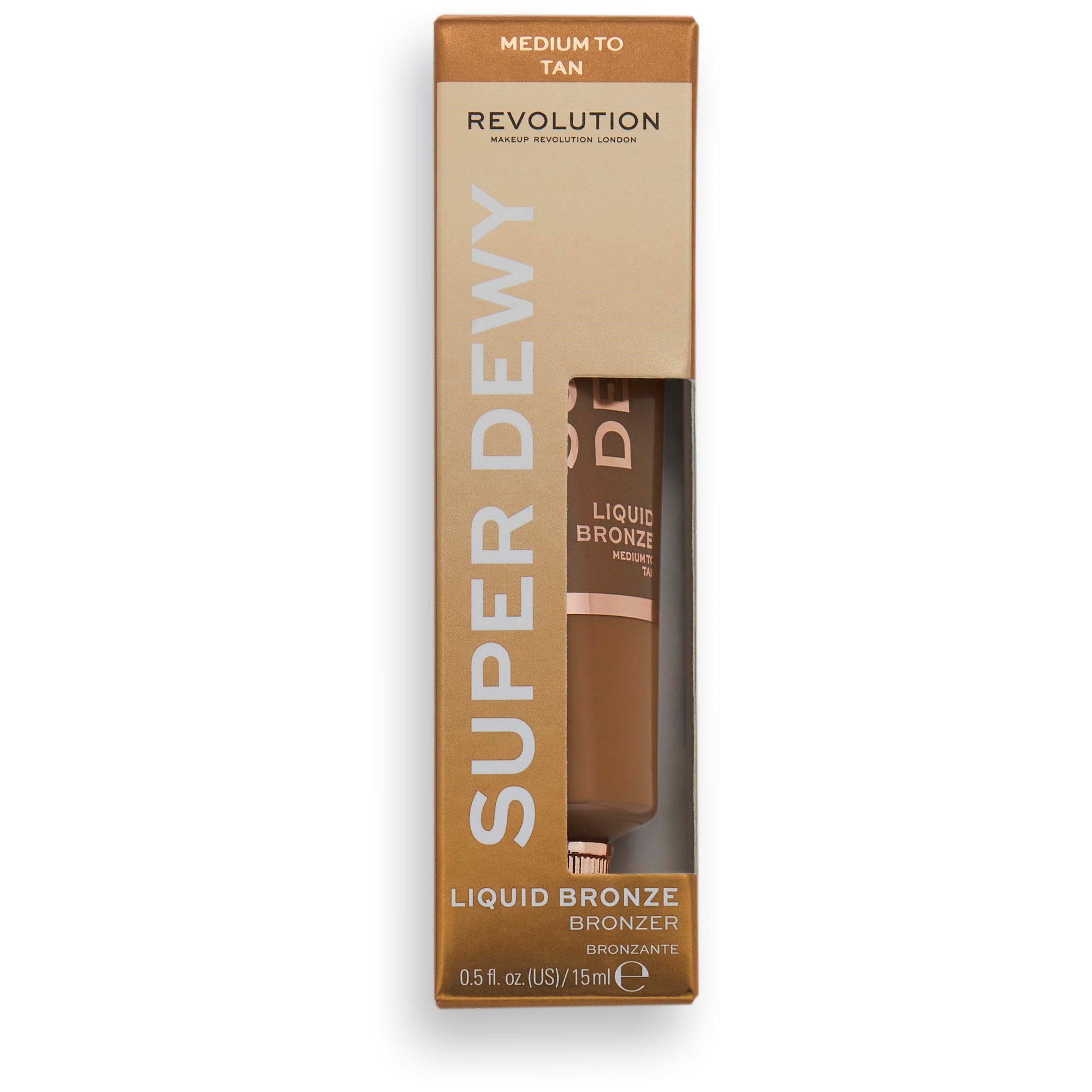 Revolution Beauty London Superdewy Liquid Bronzer Medium to Tan (obrázok 3)