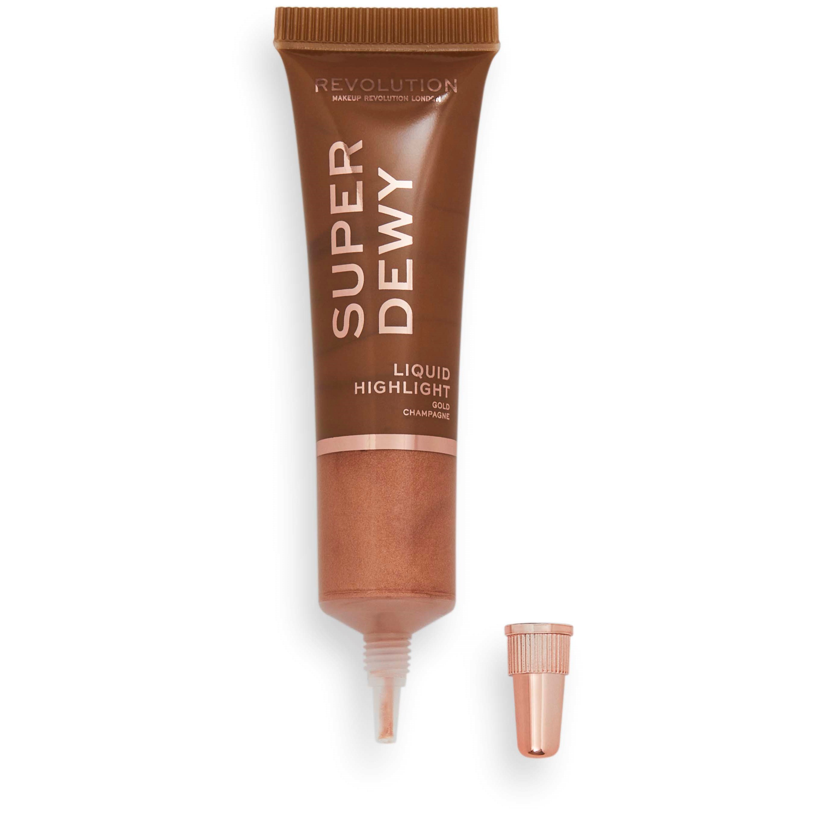 Alternativ bild 1 för Makeup Revolution Superdewy Liquid Highlighter Gold Champagne