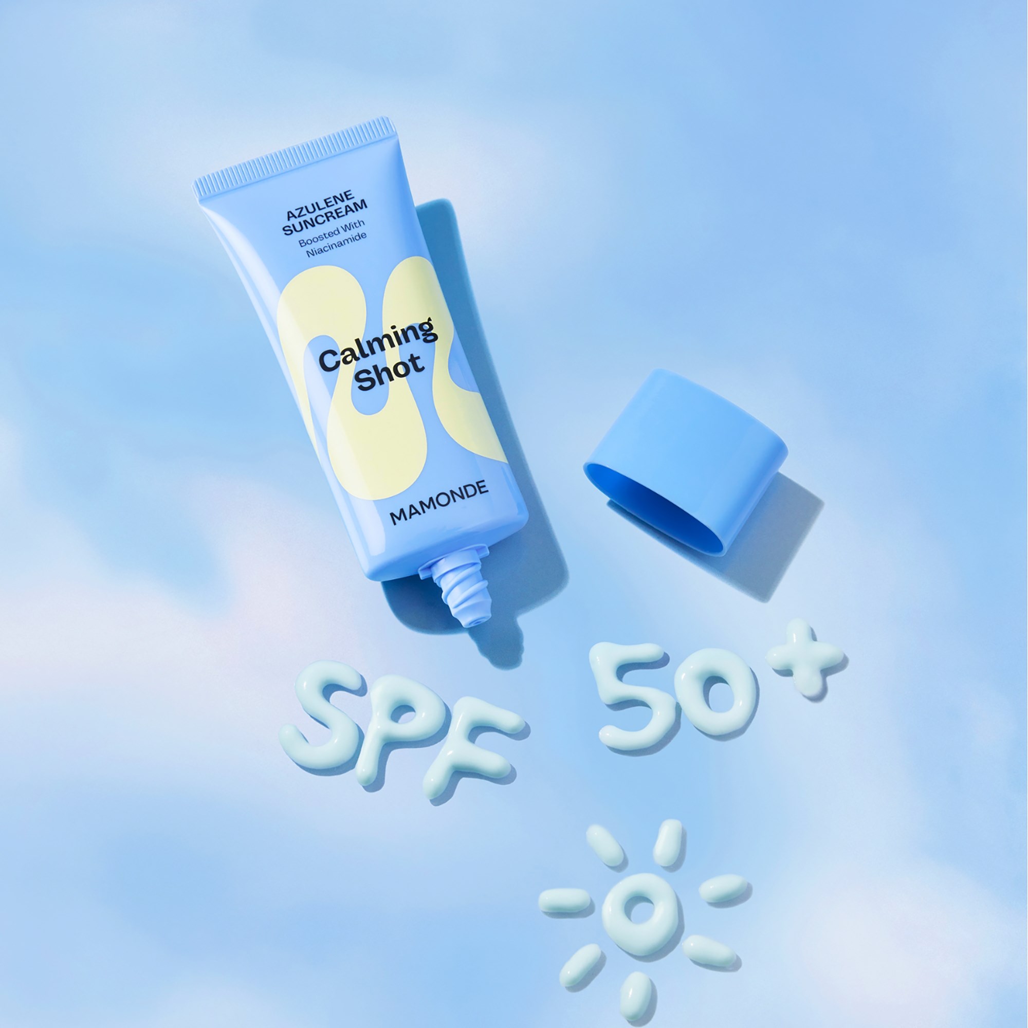 Mamonde Calming Shot Azulene Sun Cream SPF50 PA++++ 35 ml (obrázok 3)