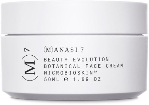 Een witte potje van Anasi 7 Botanical Face Cream met Microbioskin, 50 ml voor gezichtsverzorging.