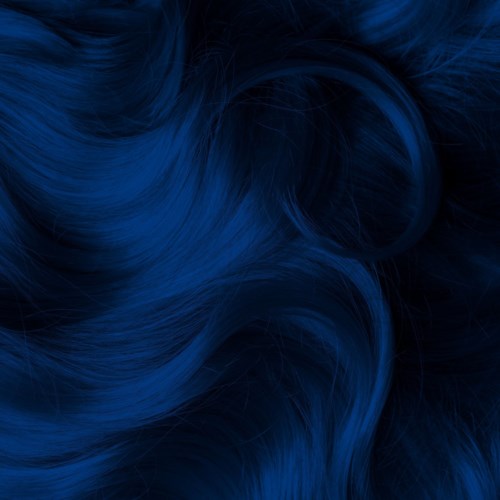 Dunkelblaue wirbelnde Linien ähneln fließendem Haar oder abstrakten Wellen.
