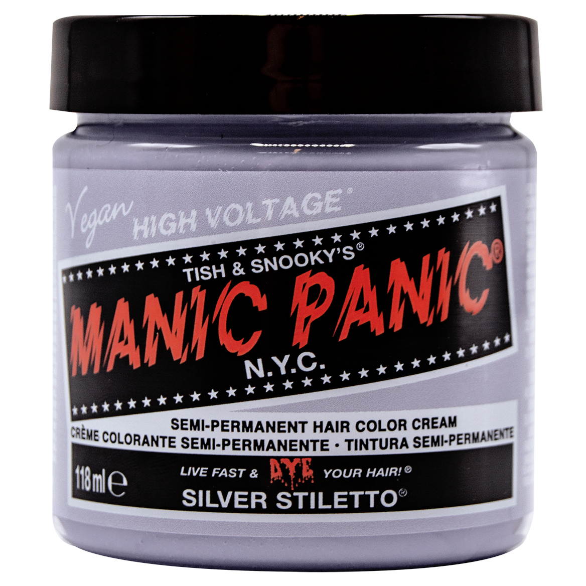Läs mer om Manic Panic Amplified Classic Silver Stilletto