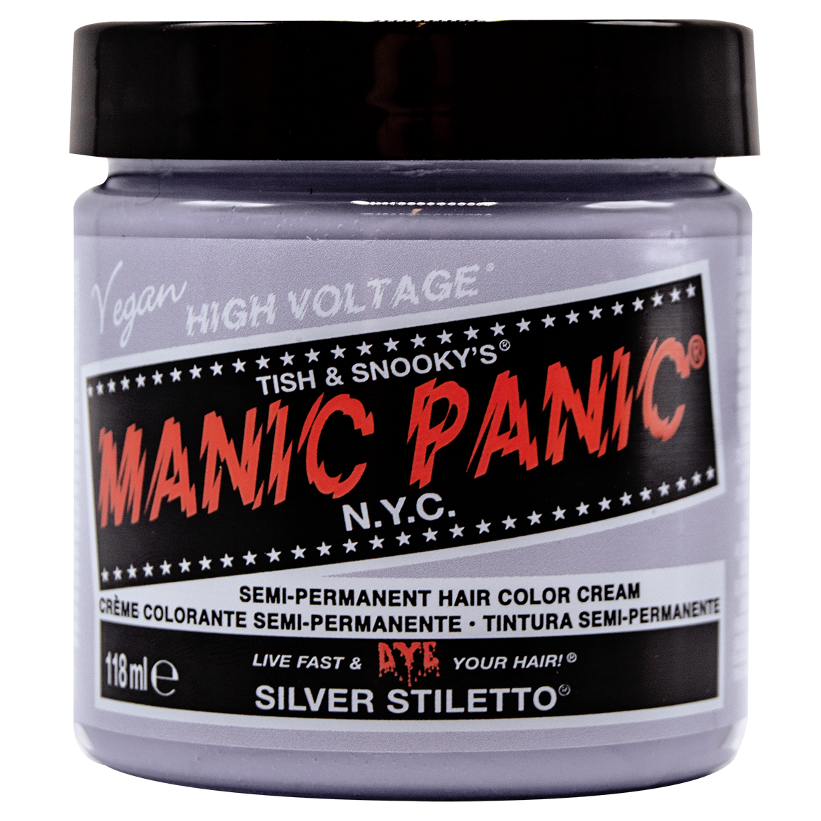 Manic Panic Amplified Semi-Permanent Hair Color Cream Silver Stilletto