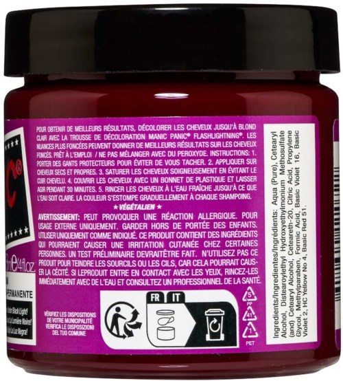 Полуперманентная краска для волос Manic Panic High Voltage, оттенок Pink Warrior, 118 мл — фото 3