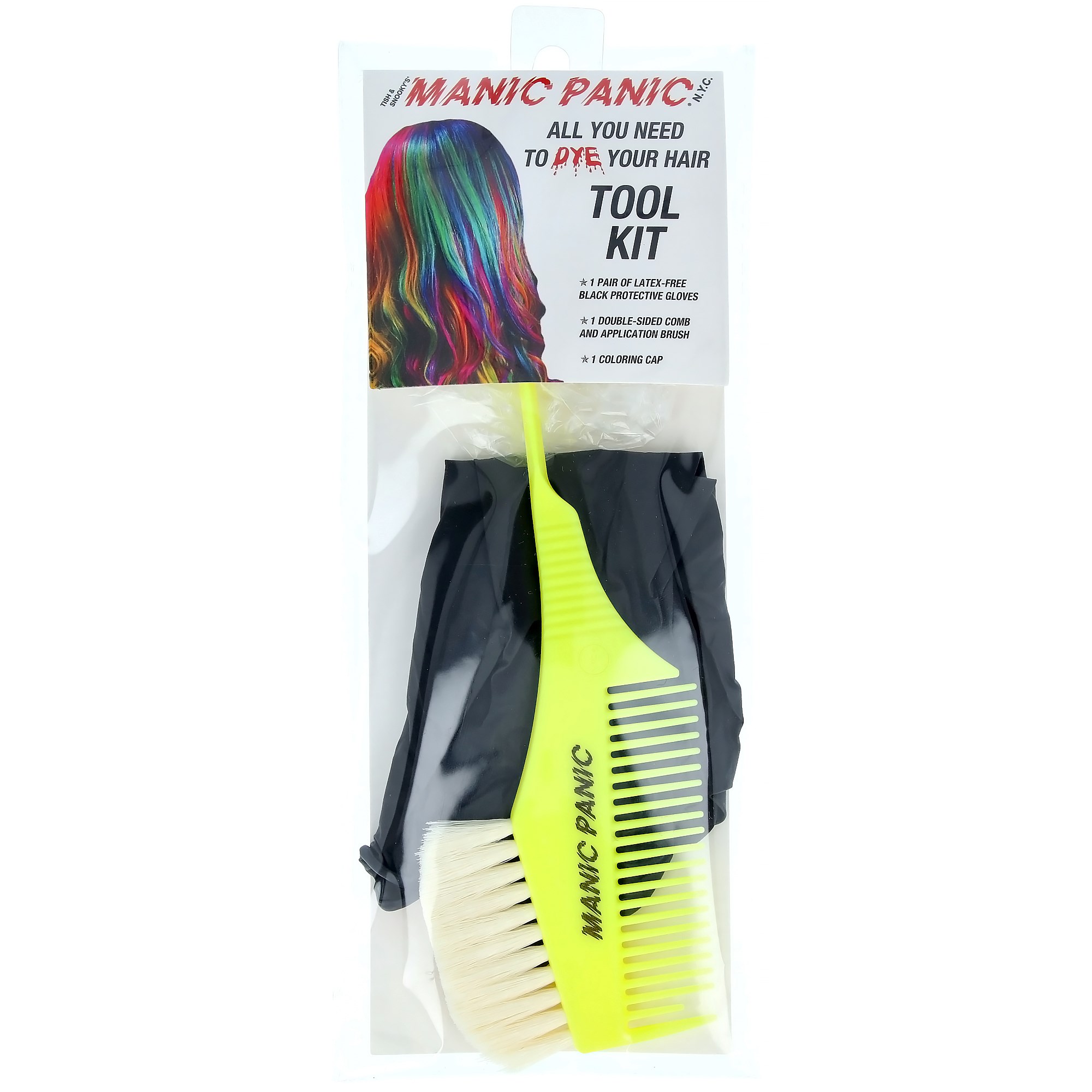 Läs mer om Manic Panic Tool Kit (Tint Brush/Comb, Gloves, Cap)