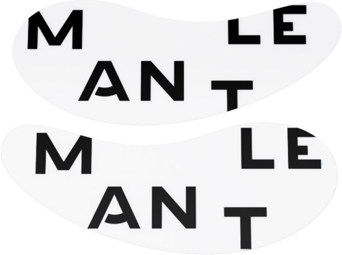 Logotypen har konstgjorda vita bakgrunder med svarta bokstäver som stavar "MALENTE" i två lager.