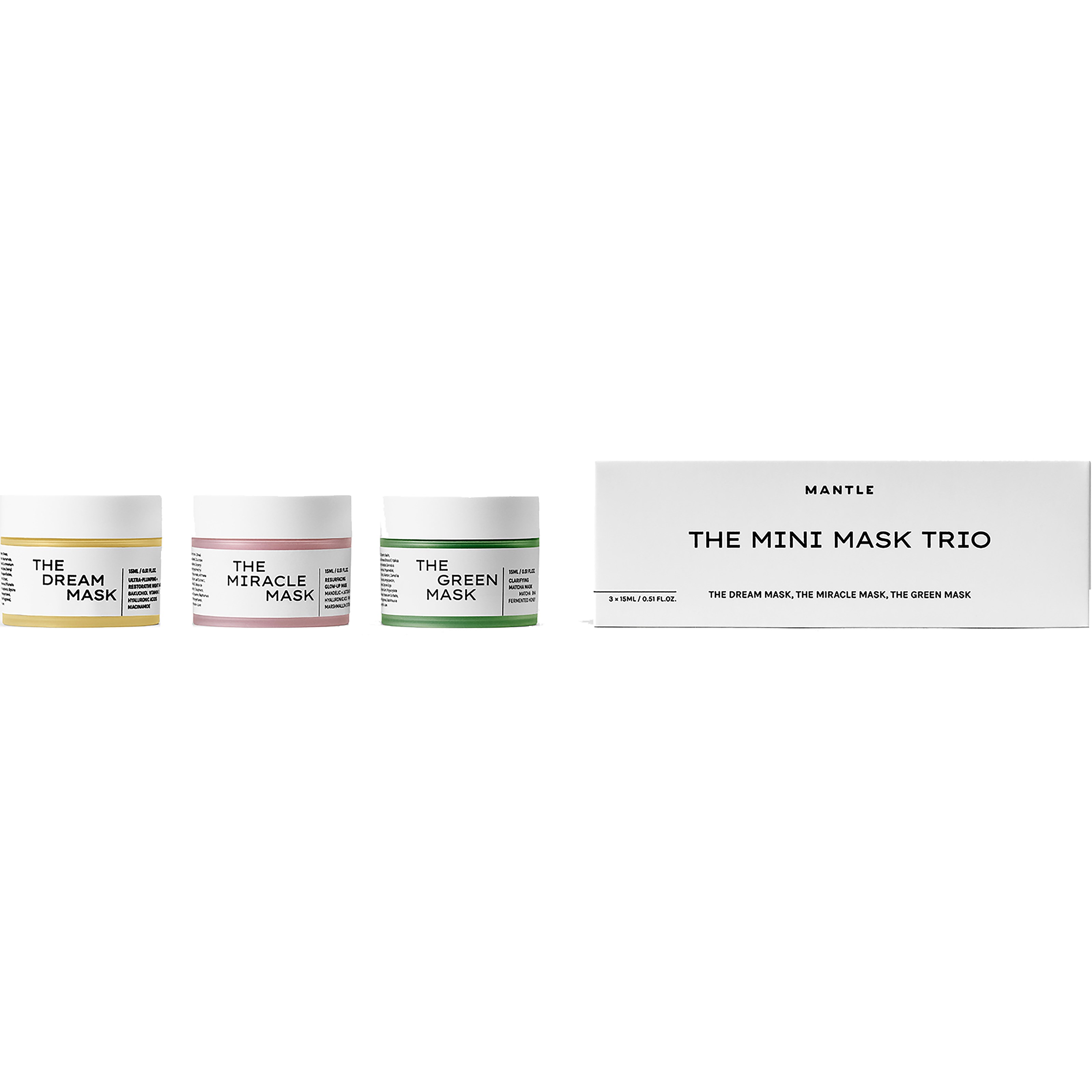 MANTLE The Mini Mask Trio - The Dream Mask, The Green Mask, The M