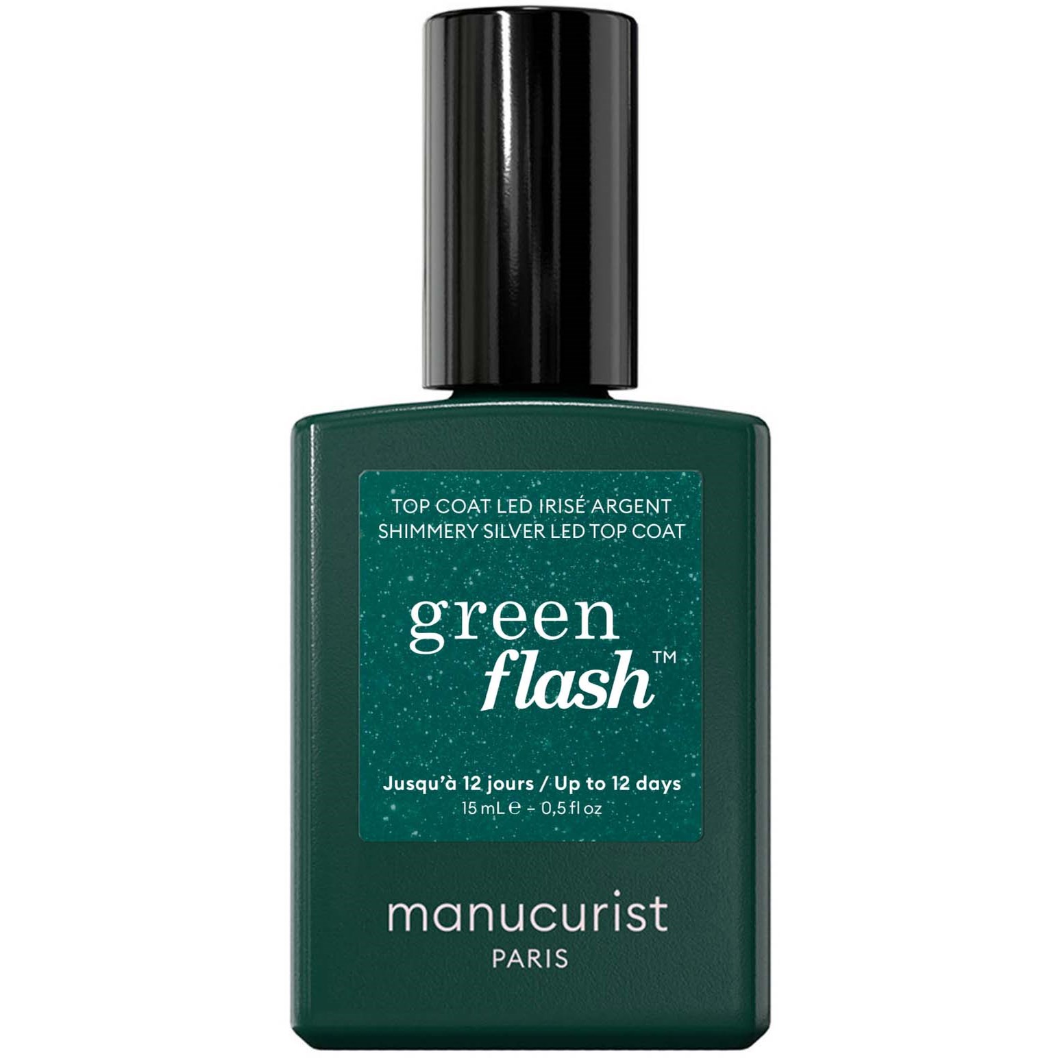 Manucurist Green Essentials Top Coat Shimmery Silver