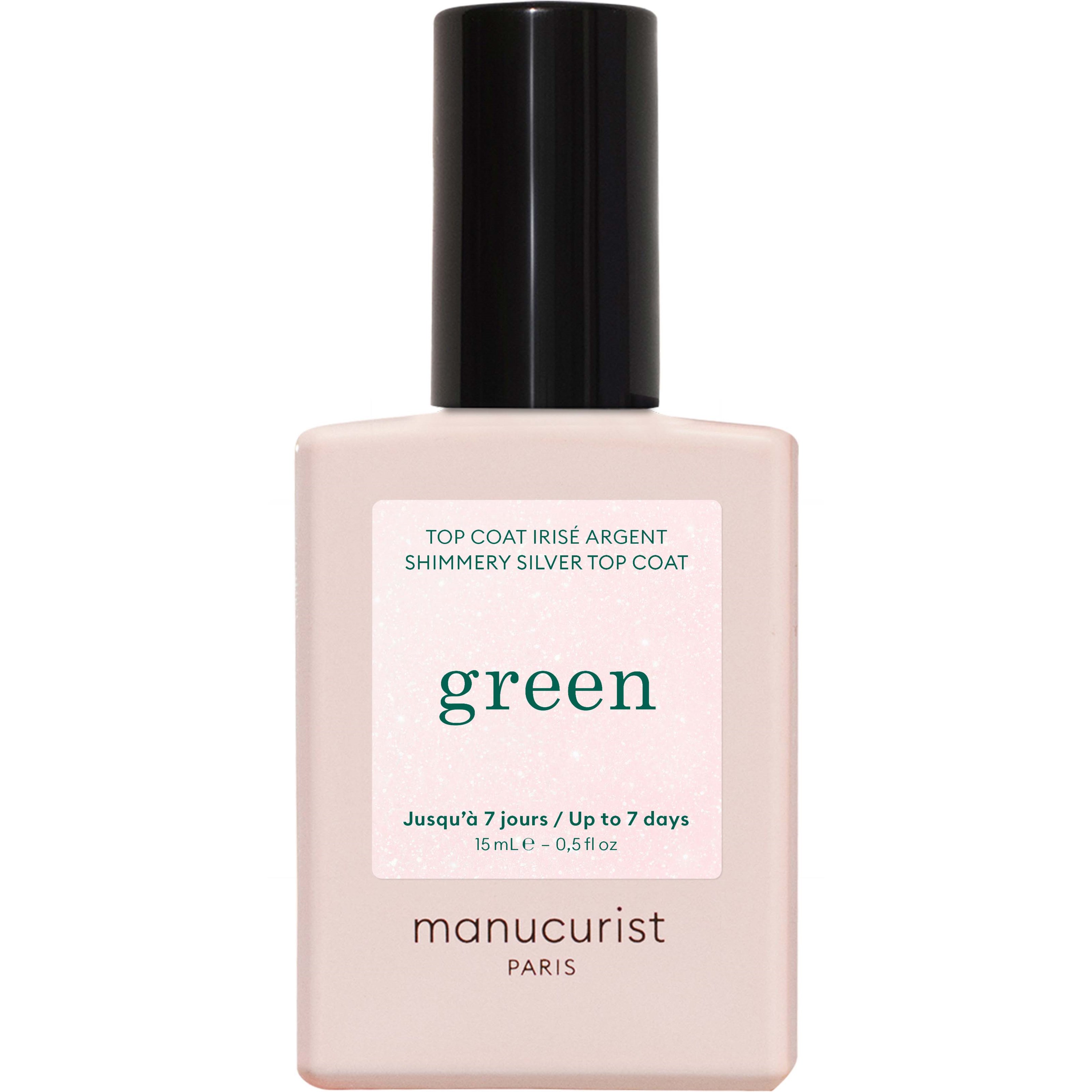 Manucurist Green Essentials Top Coat Shimmery Silver