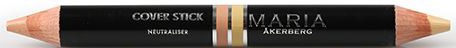A logo with black and gold colors. Text says 'Cover Stick' and 'Maria Åkerberg'.
