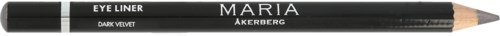 Musta silmänrajauskynä, jossa lukee 'Maria Åkerberg' ja nimi Dark Velvet. Kynä on terottamaton.