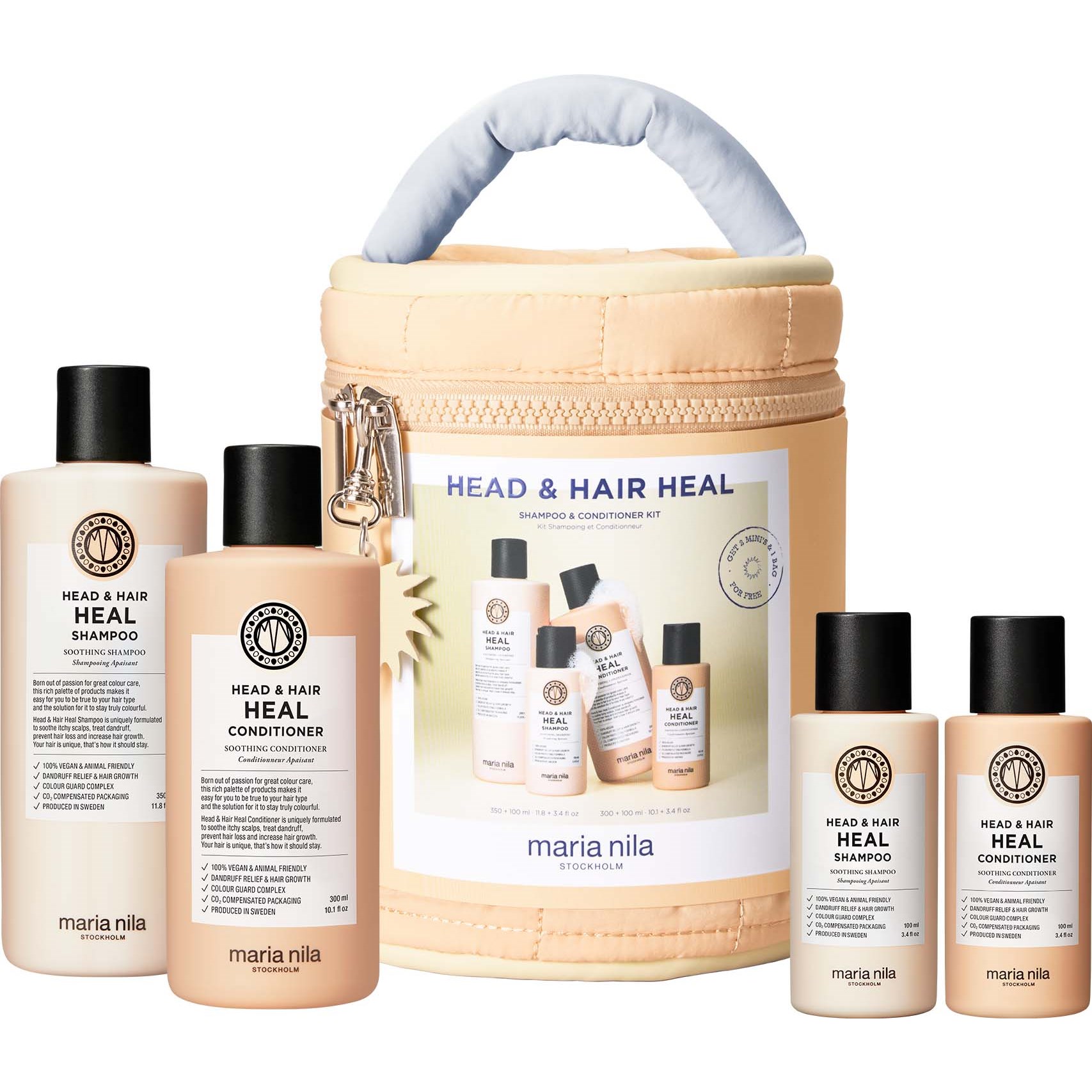 Maria Nila Beauty Bag SS26 Head & Hair Heal 350 + 300 + 100 + 100 ml - 850 ml