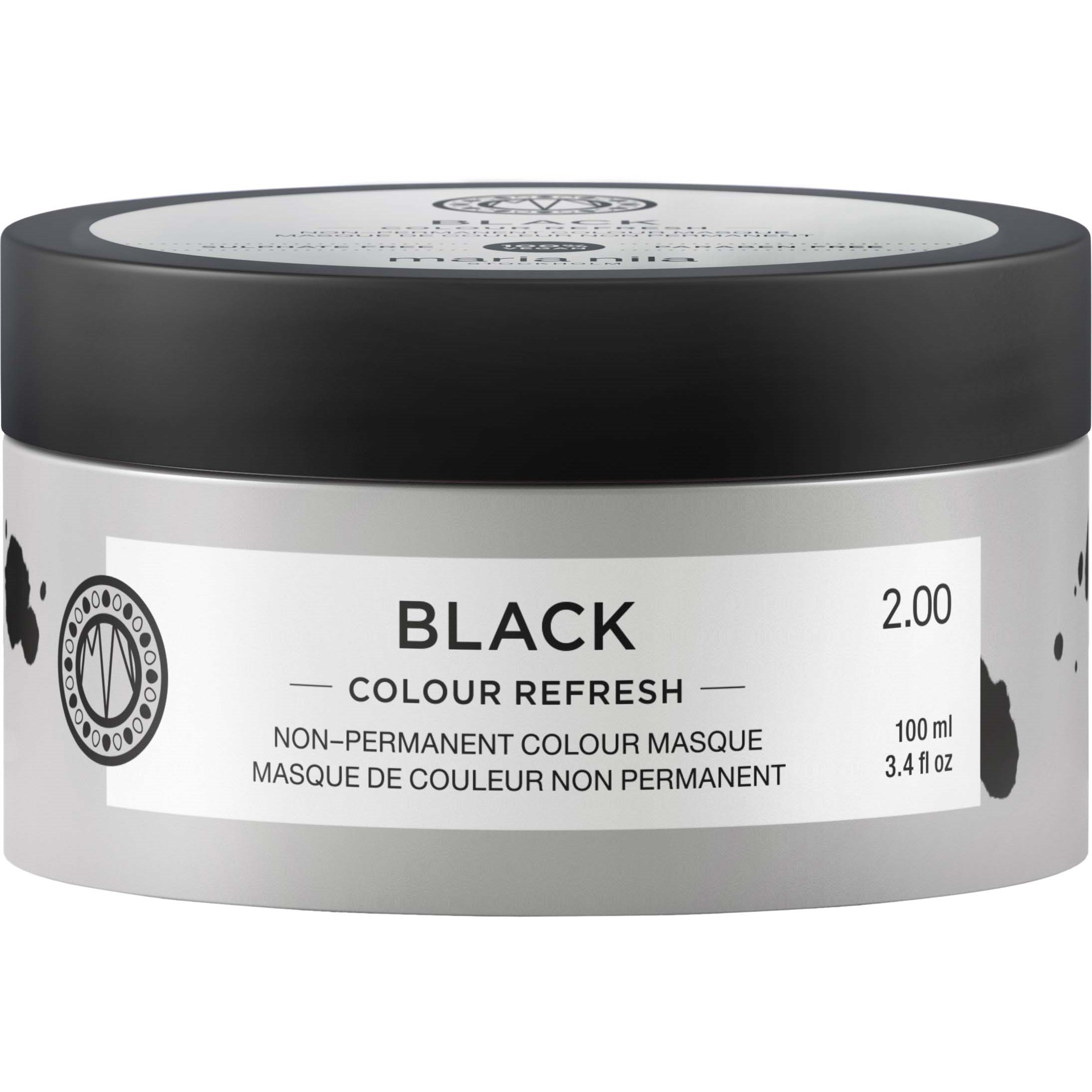 maria nila Colour Refresh Non-Permanent Colour Masque 2.00 Black billede