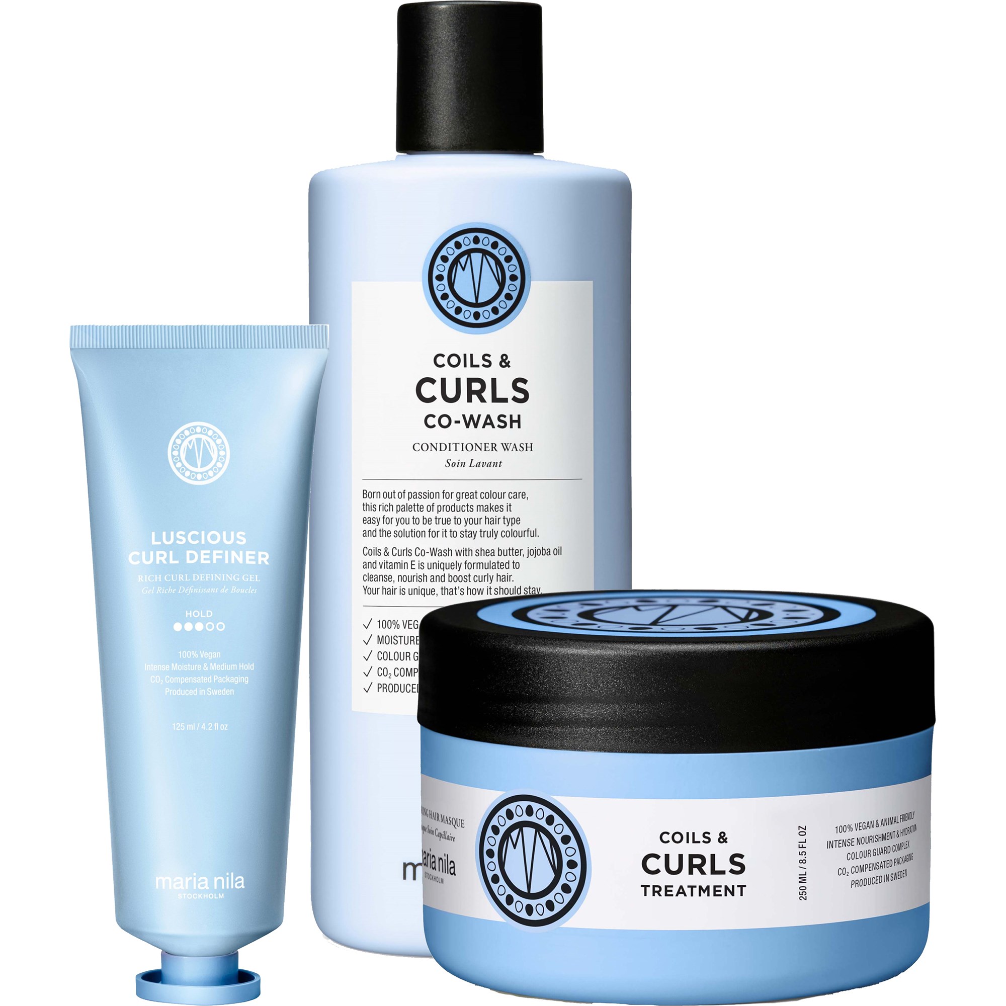 maria nila Coils & Curls Bundle Conditioner Wash 350 ml & Masque