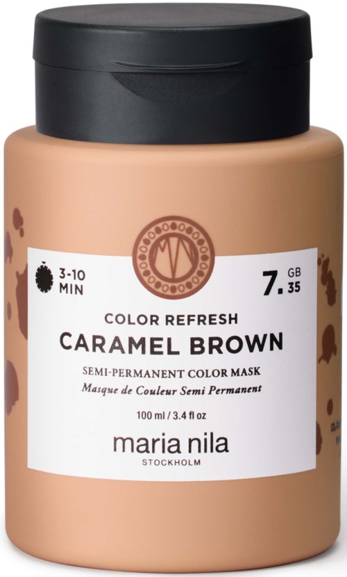 maria nila Colour Refresh Semi-Permanent Color Mask 7.35 Caramel Brown