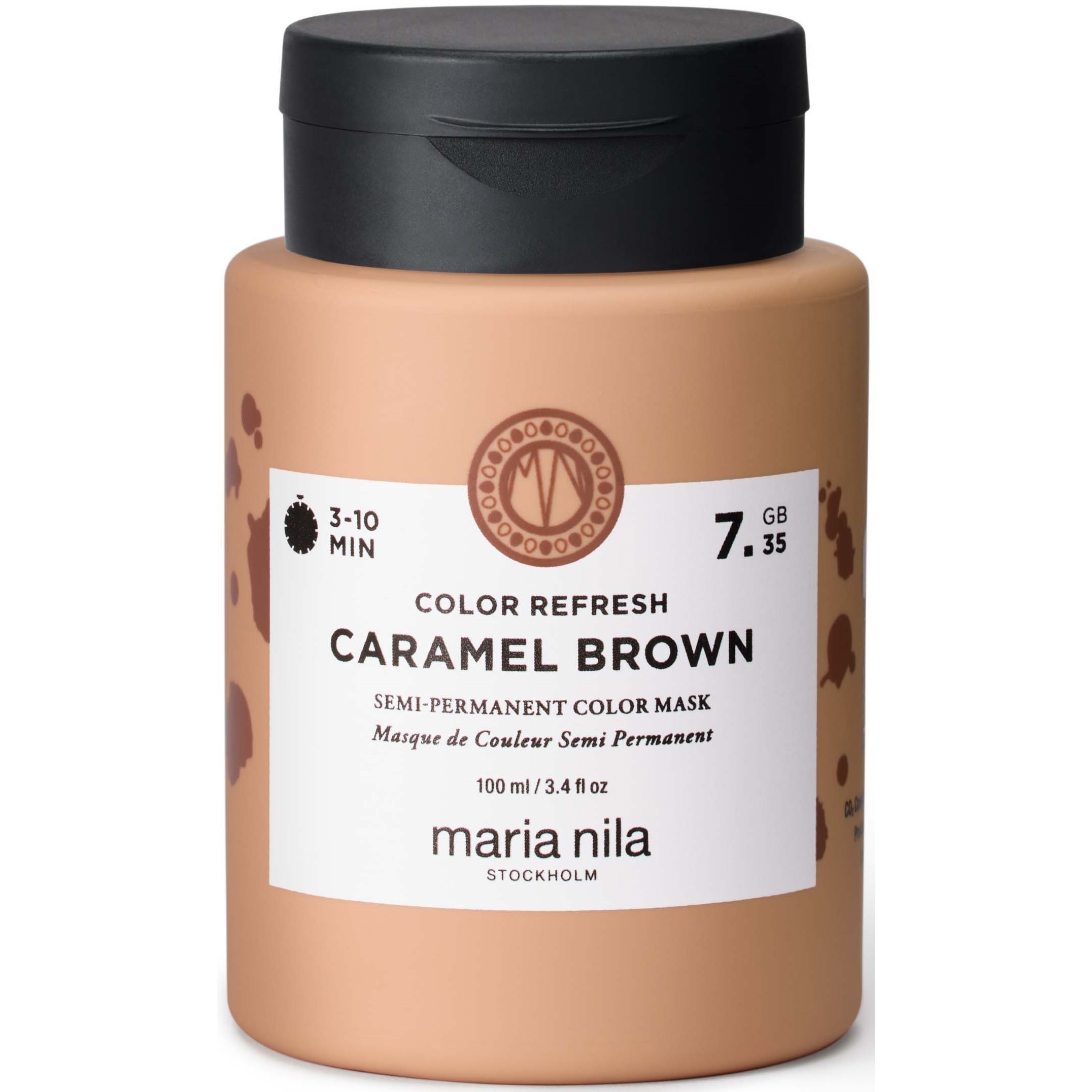 maria nila Colour Refresh Semi-Permanent Color Mask 7.35 Caramel Brown