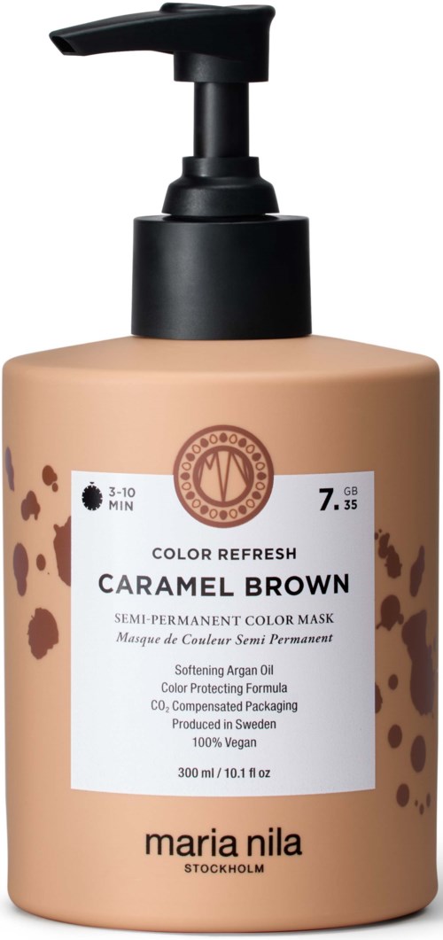 maria nila Colour Refresh Semi-Permanent Color Mask 7.35 Caramel Brown