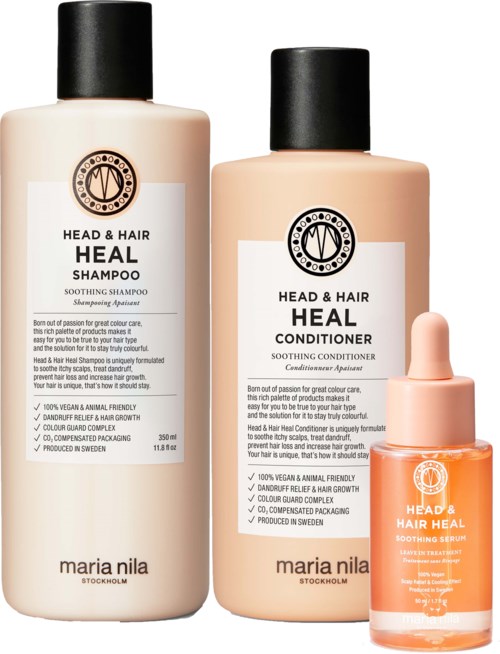 maria nila Head & Hair Heal Bundle Shampoo 350 ml & Conditioner 300 ml & Serum 50 ml