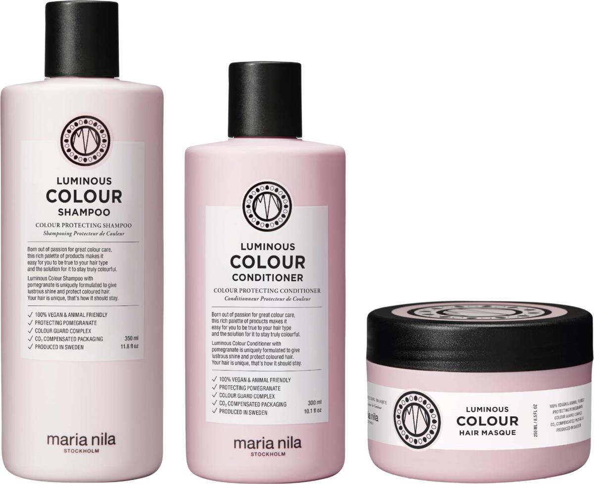 maria nila Luminous Colour Bundle Shampoo 350 ml & Conditioner 300 ml & Masque 250 ml