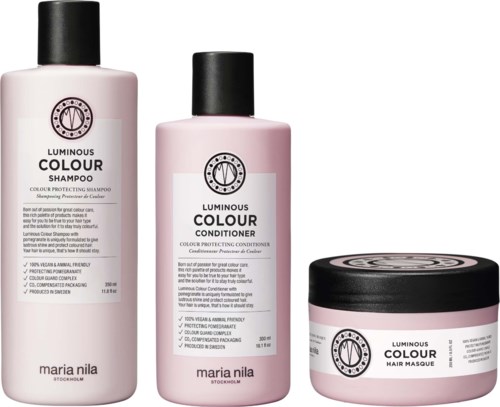 maria nila Luminous Colour Bundle Shampoo 350 ml & Conditioner 300 ml & Masque 250 ml