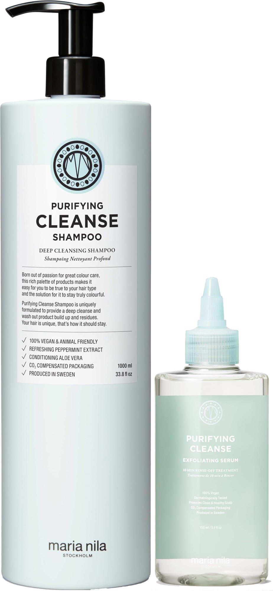 maria nila Purifying Cleanse Bundle Shampoo 1000 ml & Serum 150 ml