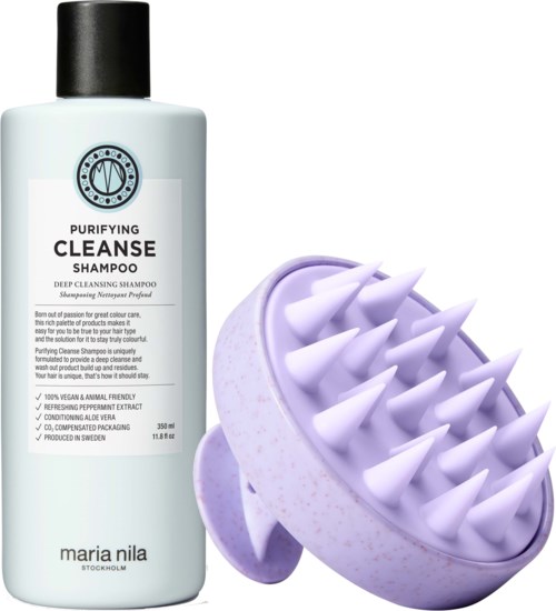maria nila Purifying Cleanse Bundle Shampoo 350 ml & Scalp Brush