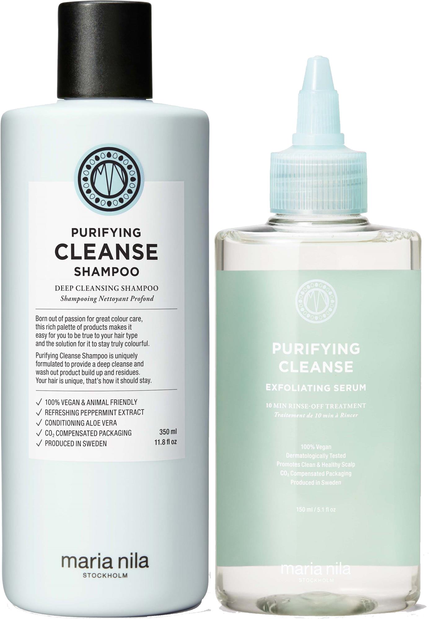 Deep Purifying Cleanse maria nila Purifying Cleanse Bundle Shampoo 350 ml & Serum 150 ml ...