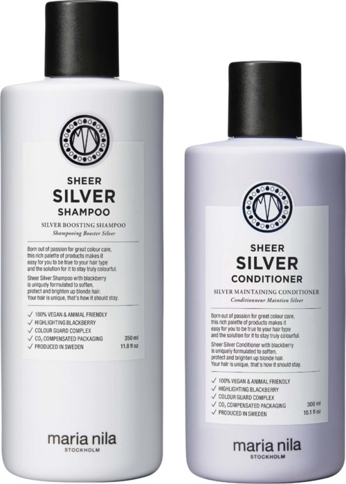 maria nila Sheer Silver Bundle Shampoo 350 ml & Conditione 300 ml