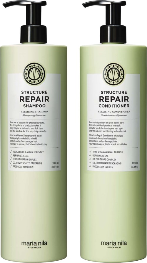 maria nila Structure Repair Bundle Shampoo 1000 ml & Conditioner 1000 ml
