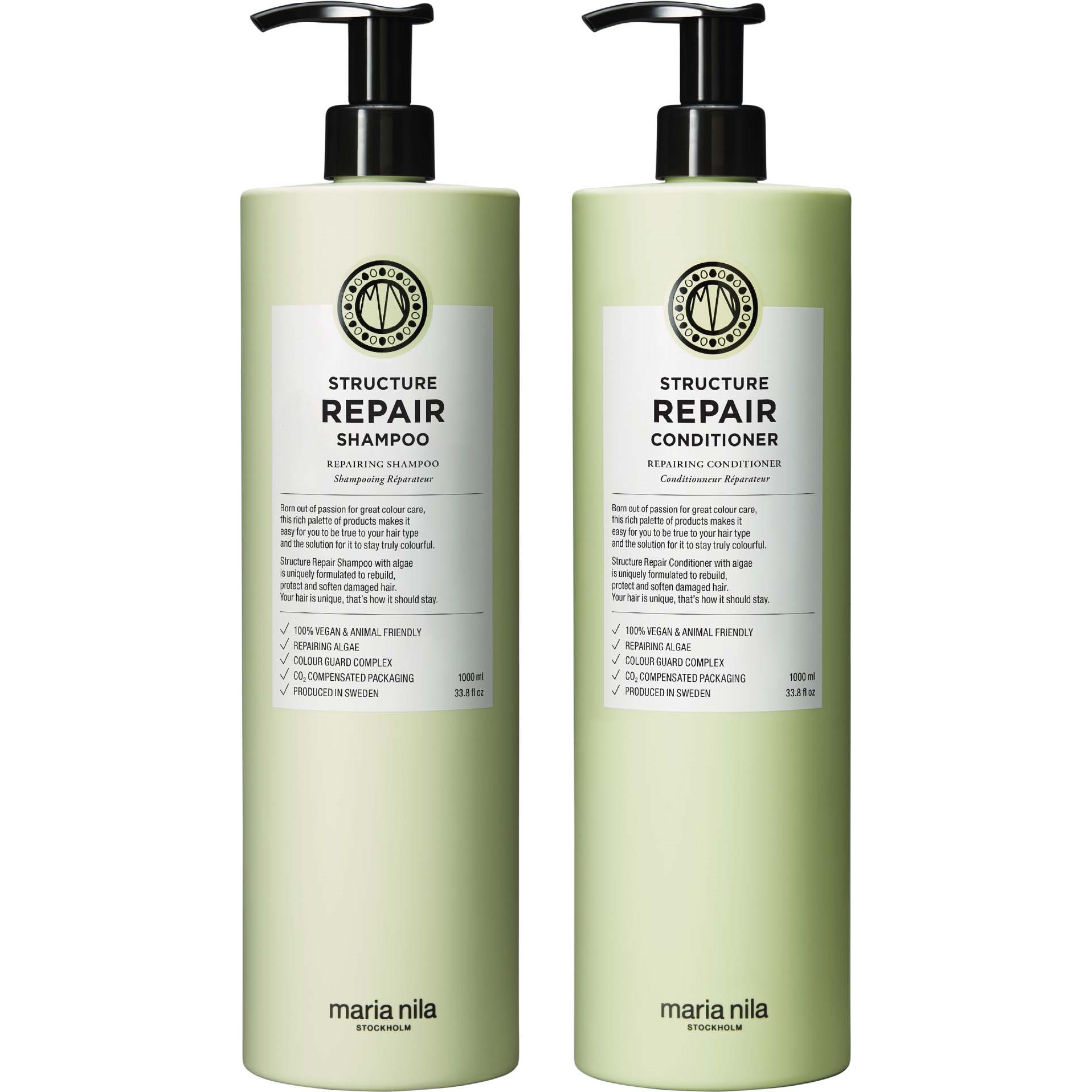 maria nila Structure Repair Bundle Shampoo 1000 ml & Conditioner