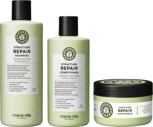 maria nila Structure Repair Bundle Shampoo 350 ml & Conditioner 300 ml & Masque 250 ml